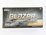 Show product details for 9mm Luger Ammunition Blazer Brass