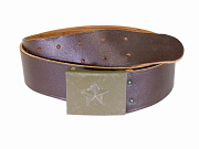 Show product details for Czech Military Leather Belt w/Buckle Star Marked