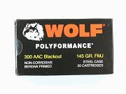 300 AAC Blackout Wolf Ammunition 10 Boxes