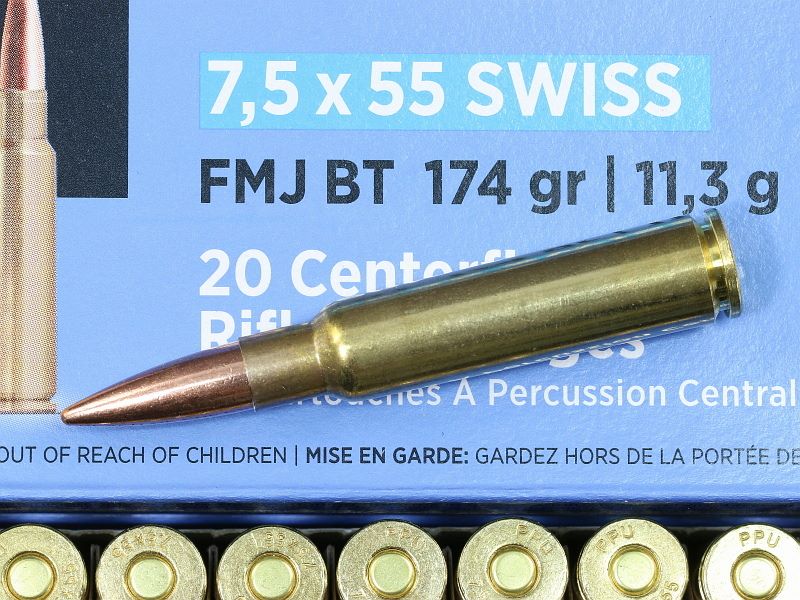 7.5 Swiss Ammunition PPU FMJ