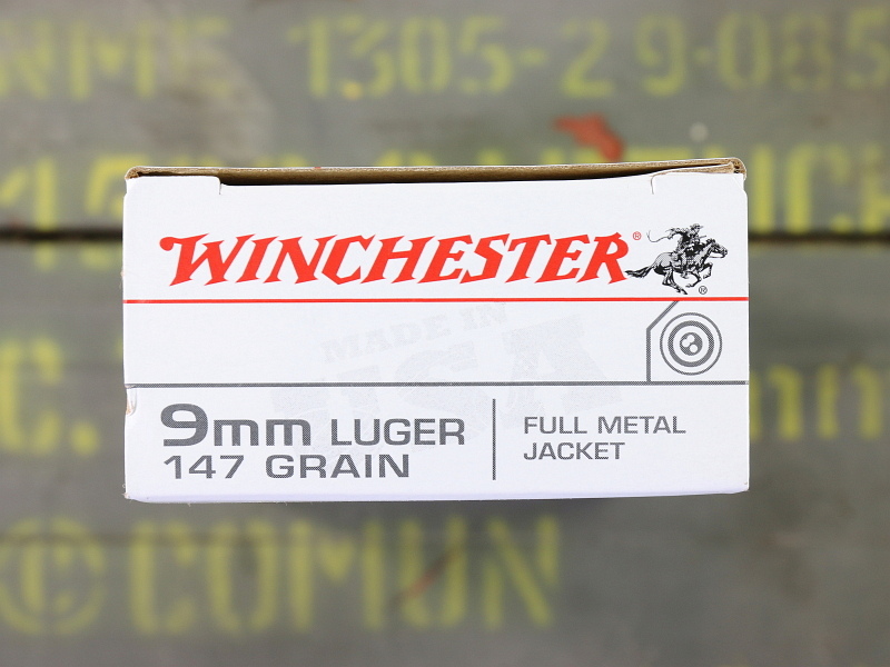 9mm Luger Ammunition Winchester 147 Grn FMJ