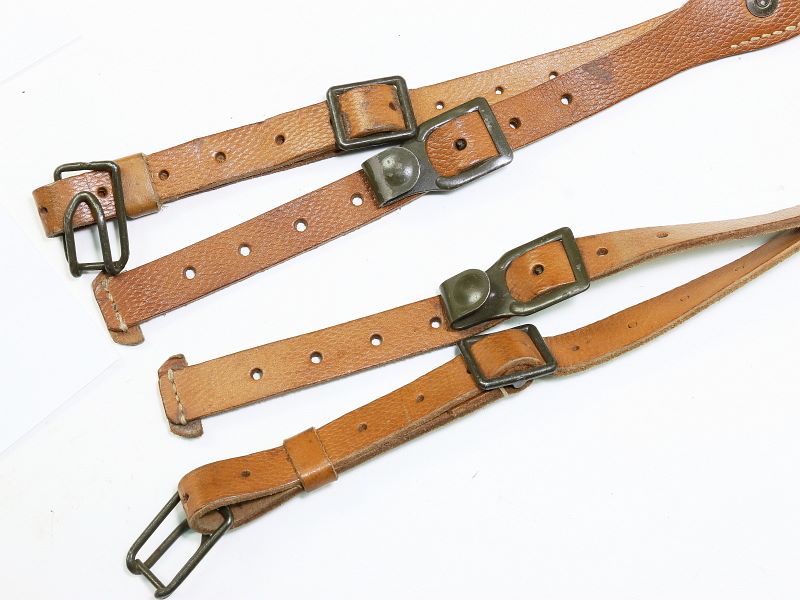 Czech Military Y Strap Suspenders Leather