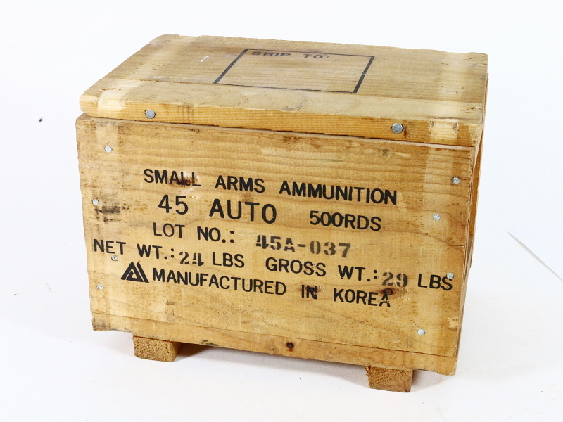 45 ACP Ammunition 1 Crate PMC 500 Rnds #1368