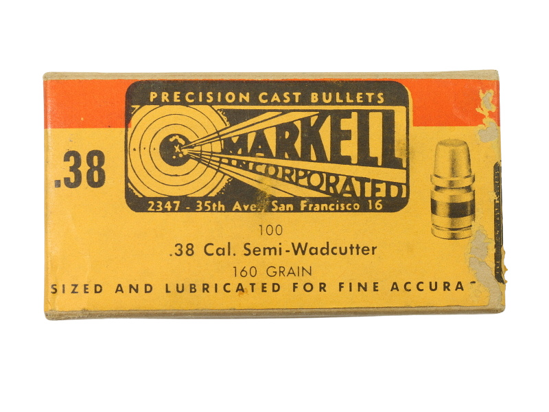 38 Caliber Box of Lead Bullets Markell #4048