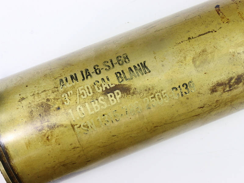 US Navy WW2 3"/50 Brass Cannon Casing Salute #4056