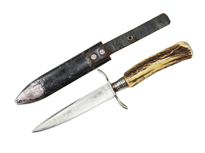 Vintage German Hunting Knife in HJ Scabbard #4286