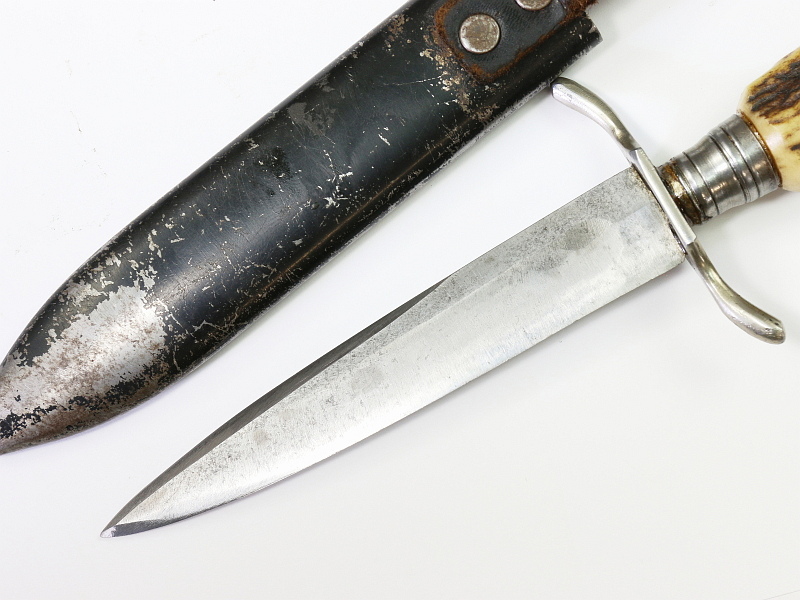 Vintage German Hunting Knife in HJ Scabbard #4286