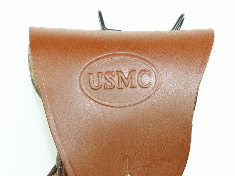US M1916 USMC Leather Holster For 1911 Pistol Reproduction 