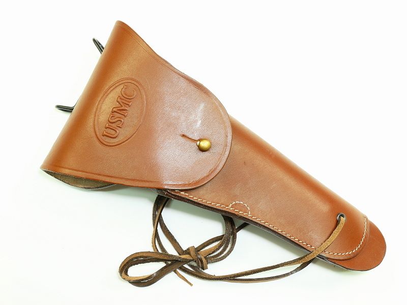 US M1916 USMC Leather Holster For 1911 Pistol Reproduction 