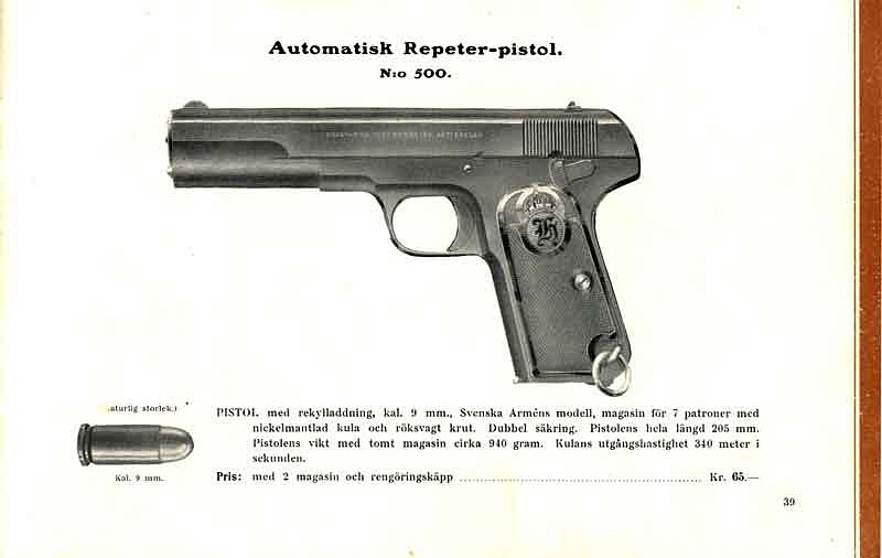Swedish Model 1907 Pistol Magazine