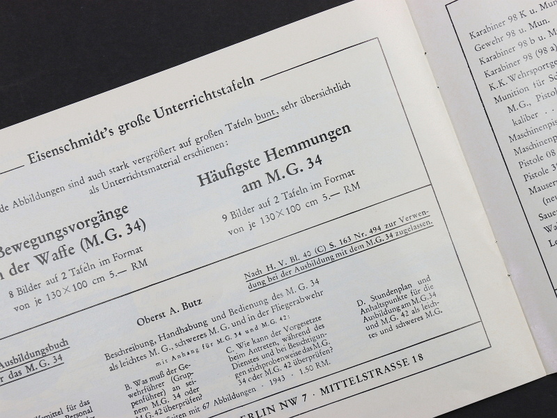 German MG34 Manual Reprint