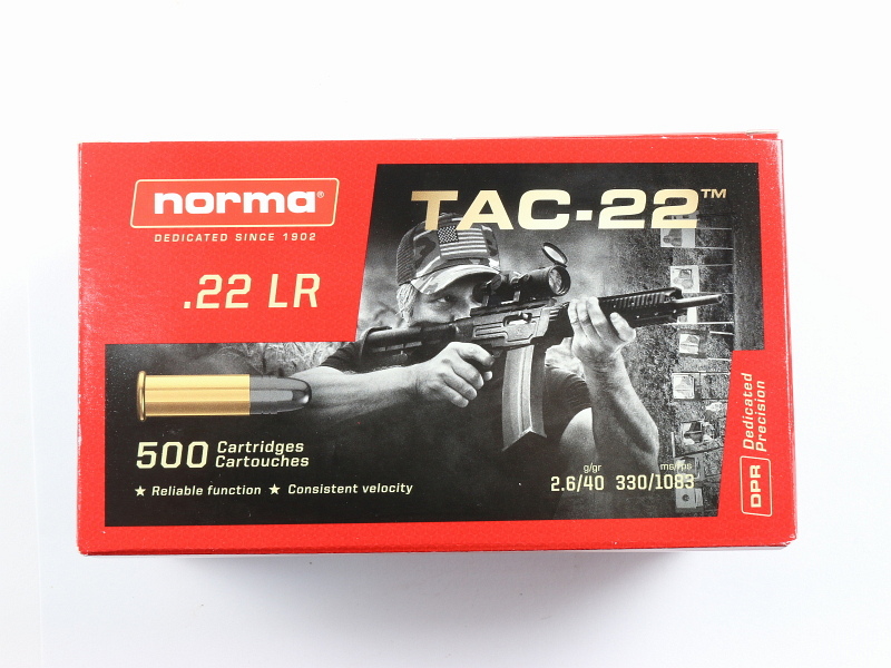 22 Long Rifle Norma Tac-22 Ammunition LRN 500 Rnds