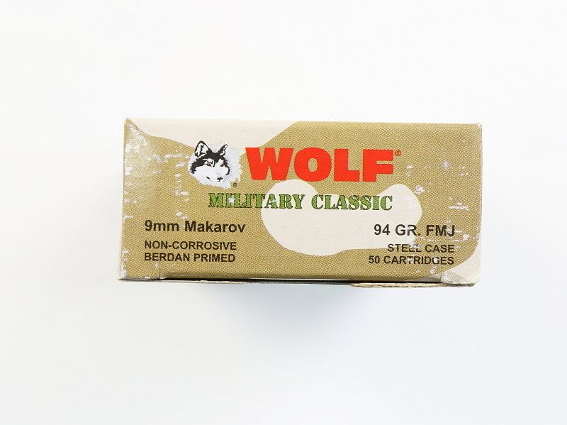 9mm Makarov Ammunition Wolf FMJ